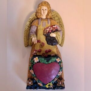 Faux wood painted ANGEL